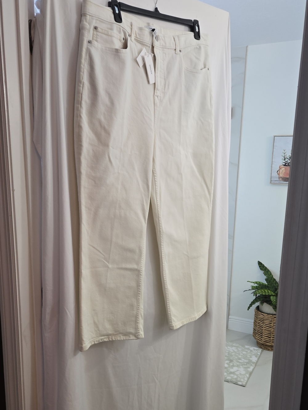 SPANX White Wide Leg Jeans